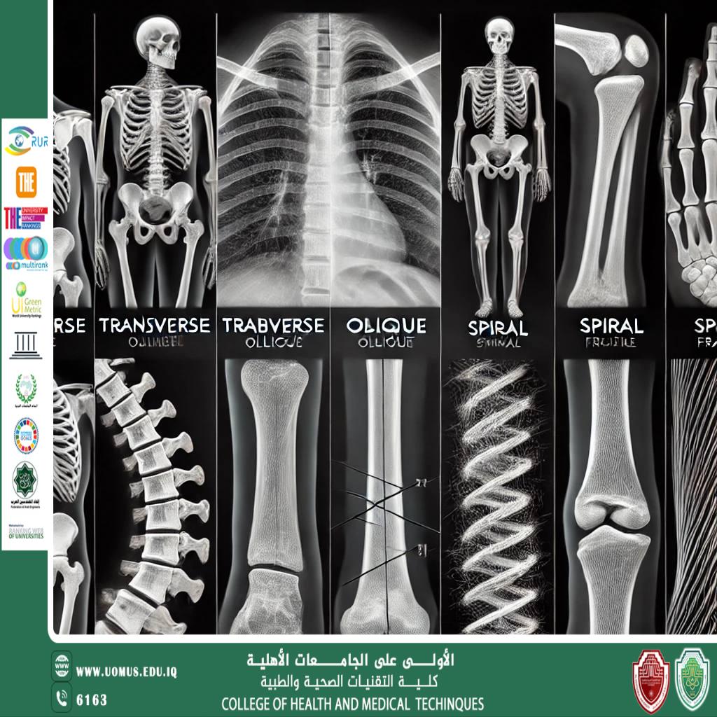 مقالة للاستاذة رفل فاضل خضير بعنوان "أنواع الكسور وطرق تشخيصها بالأشعة: فحص دقيق للعظام "