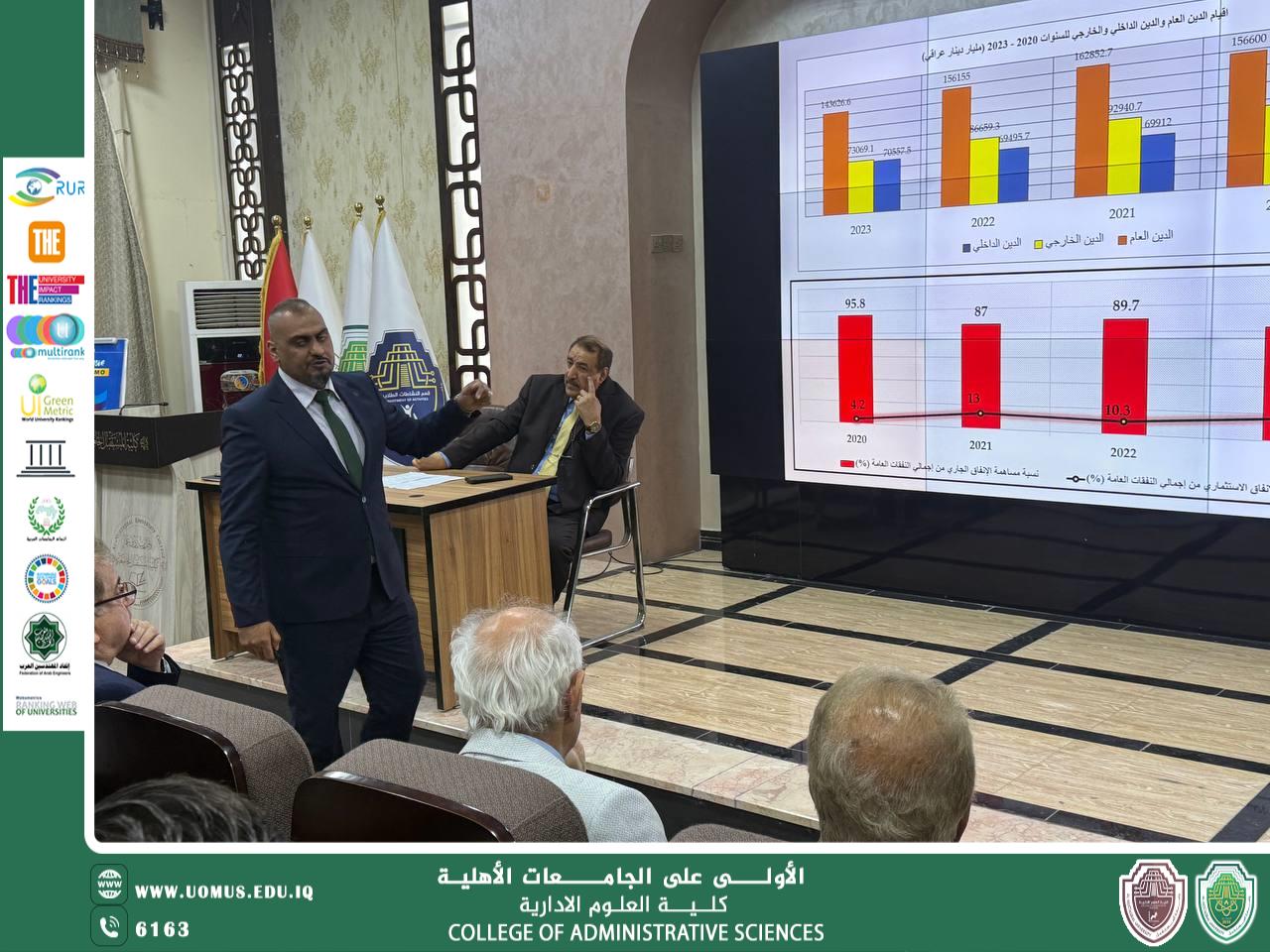 ضمن نشاطات أسبوع الاستدامة – كلية العلوم الإدارية تقيم ورشة عمل بعنوان: (تطوير القطاع الخاص (الواقع - المنجز - المخطط))