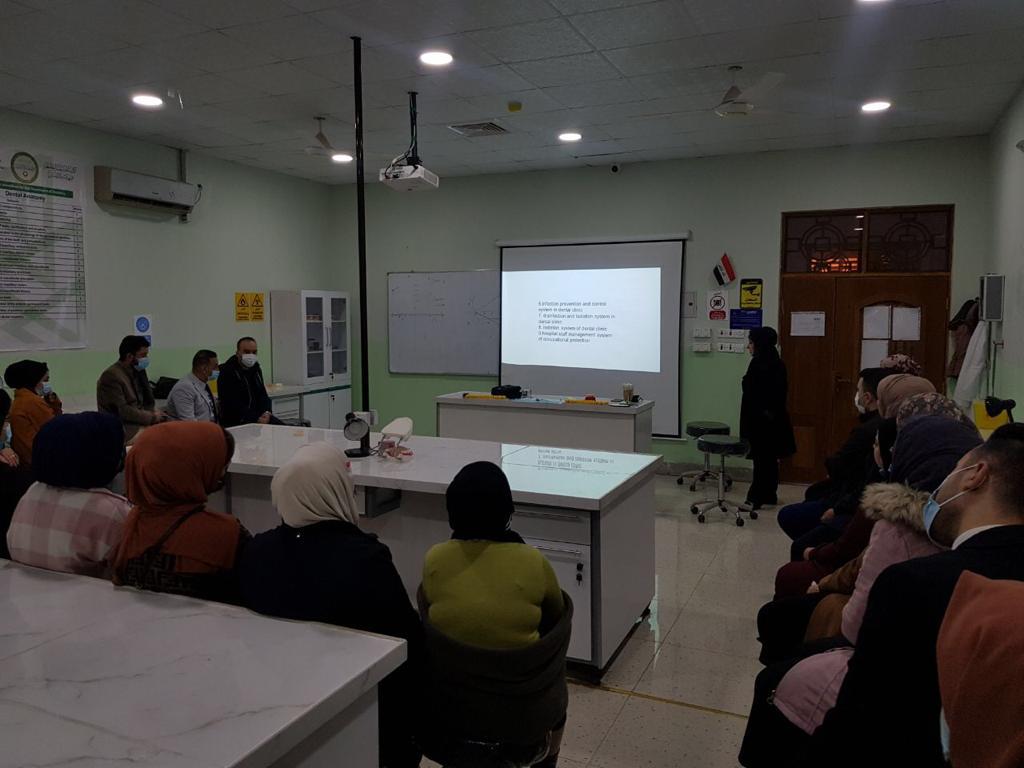 اقام قسم طب الاسنان ورشة علمية بعنوان ( Precautions dentistry against covid 19 disease )
