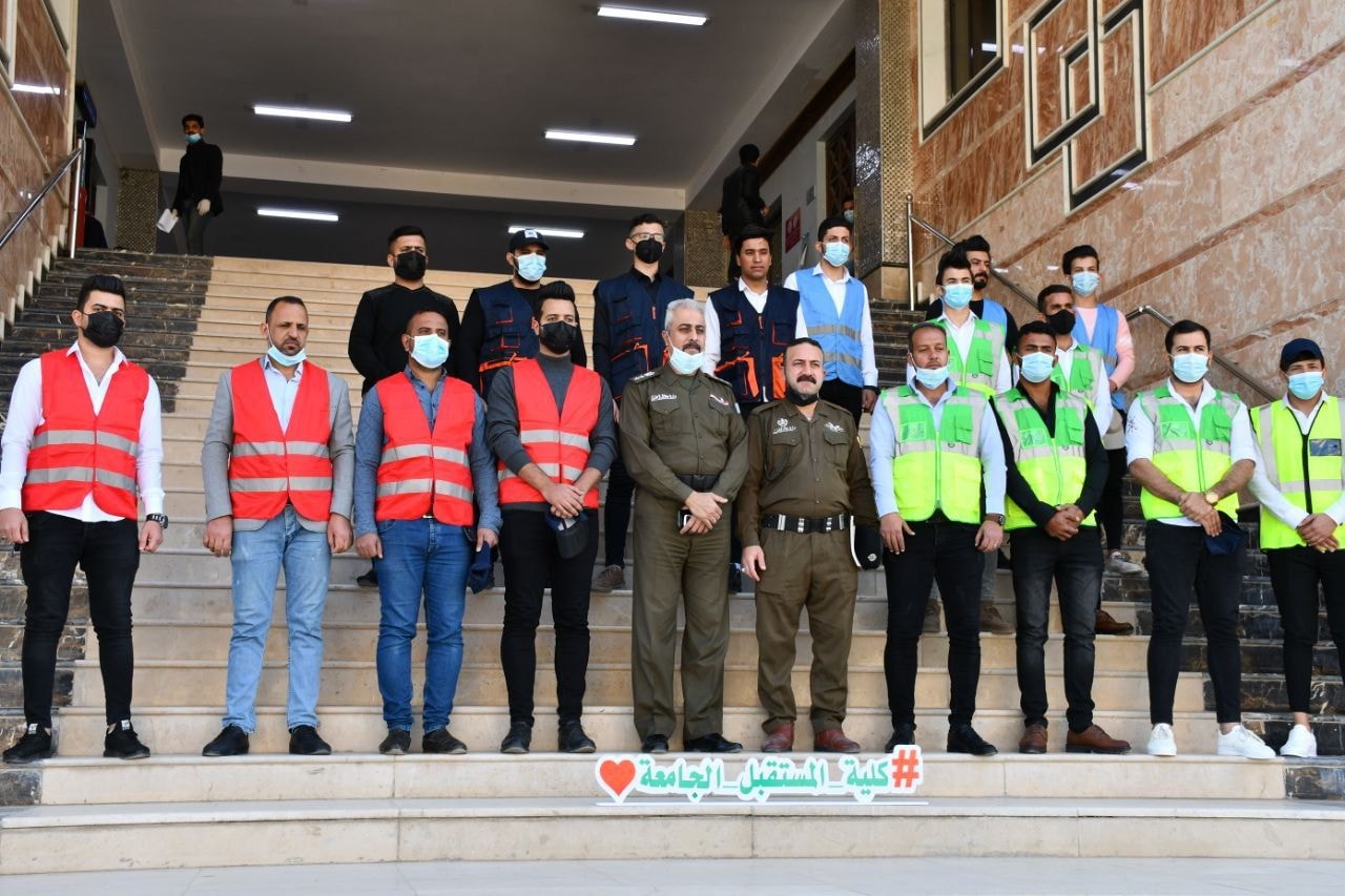  كلية المستقبل الجامعة تقيم ورشة عمل لتدريب فرق الحماية الذاتية بالتعاون من مديرية الدفاع المدني