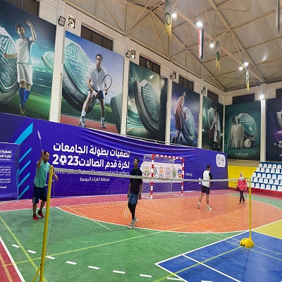 قسم تقنيات التخدير يقيم لعبة ريشة وديه تطوير مهارات الطلاب الرياضية