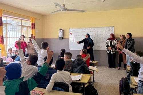 قسم تقنيات البصريات ينظم حملة توعية صحية لطلاب مدرسة الجواهري الابتدائية