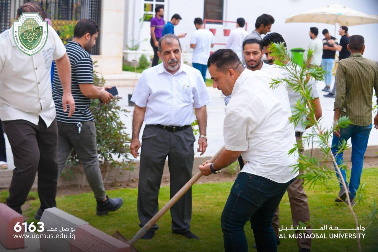  قسم الهندسة الكيميائية والصناعات النفطية ينظم حملة زراعية بمشاركة السيد رئيس الجامعة