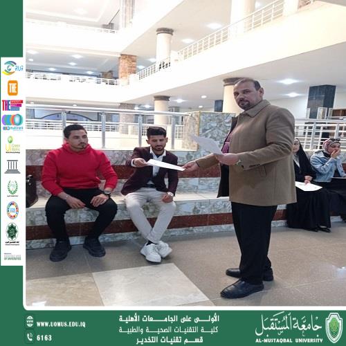 Distributing brochures about healthy nutrition for children