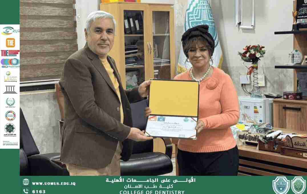 Dean of the College of Dentistry honors a group of College of Fine Arts teachers