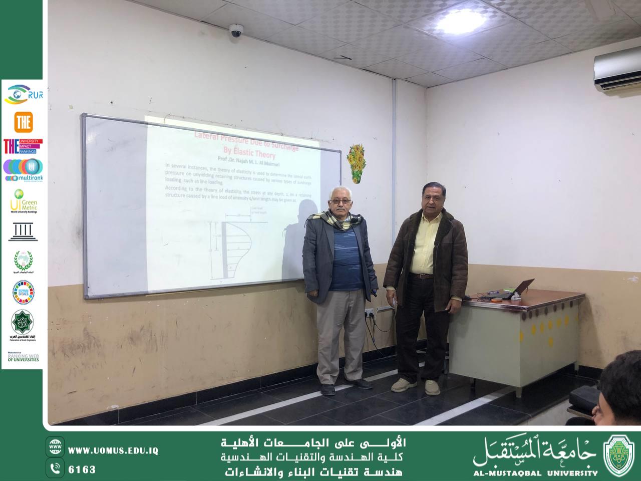 الضغط الجانبي الناتج عن الشحن الزائد حسب نظرية المرونة