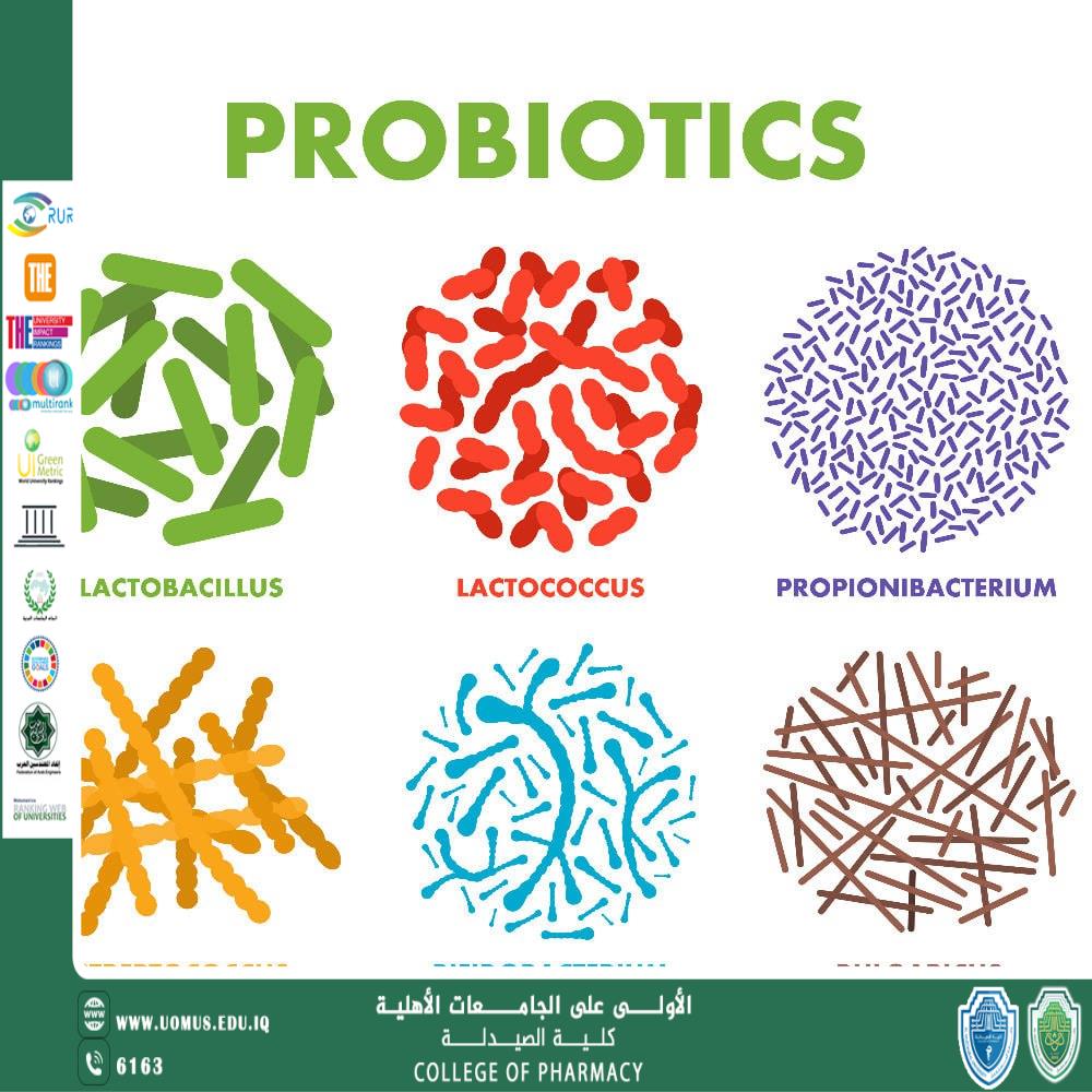 مقالة علمية لتدريسي من كلية الصيدلة الدكتور قاسم زكم بعنوان "البكتيريا المفيدة او البروبايوتيك (Probiotics)"