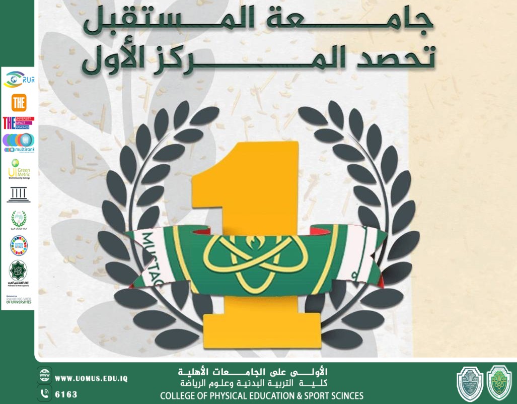 جامعة المستقبل تحرز المرتبة الاولى بين الجامعات الأهلية في العراق وتتقدم 639 مرتبة عالميًا في تصنيف URAP 2025 