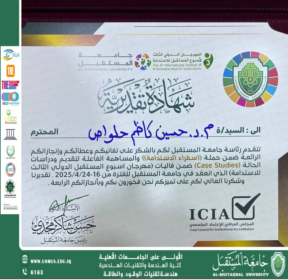 جامعة المستقبل تكرم المشاركين في مسابقة دراسات الحالة