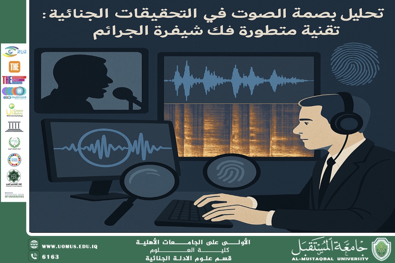 تحليل بصمة الصوت في التحقيقات الجنائية: تقنية متطورة لفك شيفرة الجرائم (م.م فاطمة توفيق الخزاعي)