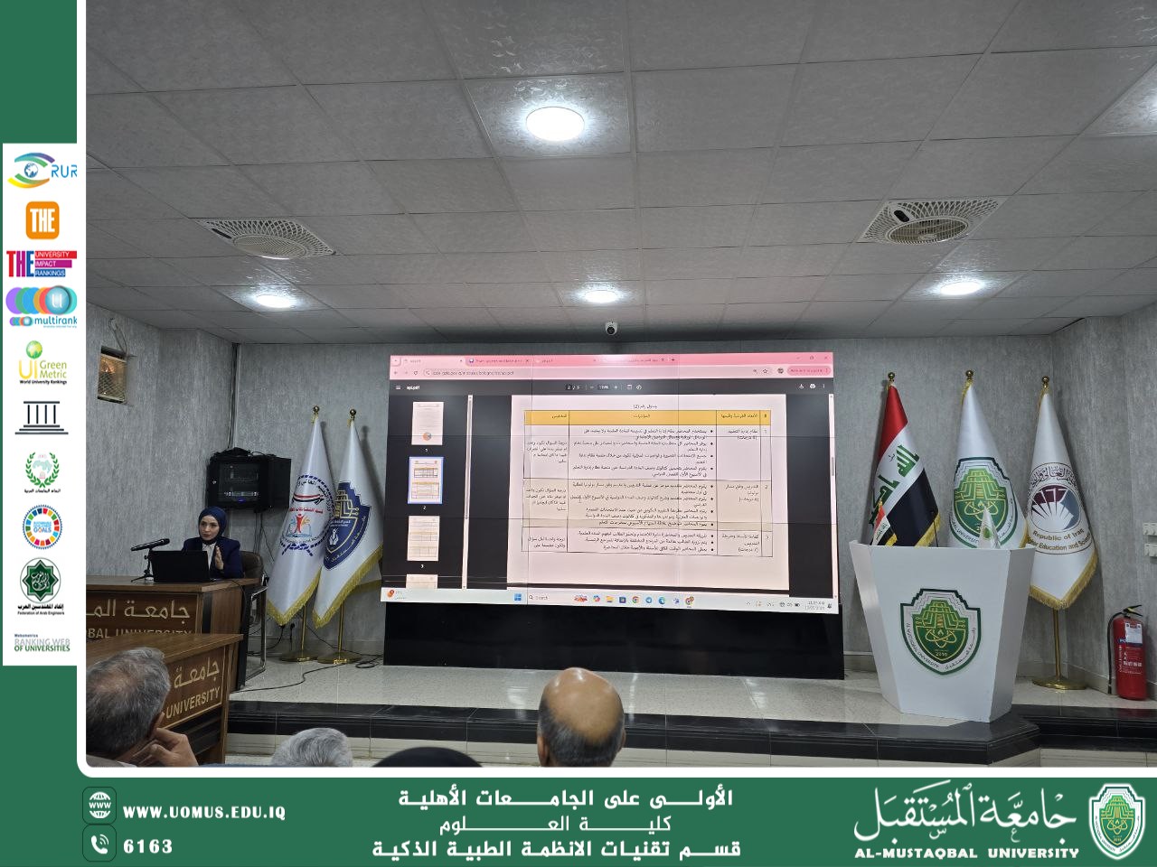 جامعة المستقبل تنظّم ورشة عمل حول تقييم أداء منتسبي الأقسام ضمن مسار بولونيا.