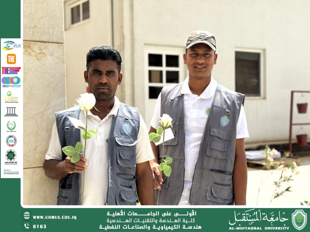 مبادرة إنسانية لطلبة المرحلة الأولى – قسم الهندسة الكيمياوية و الصناعات النفطية في عيد العمال 