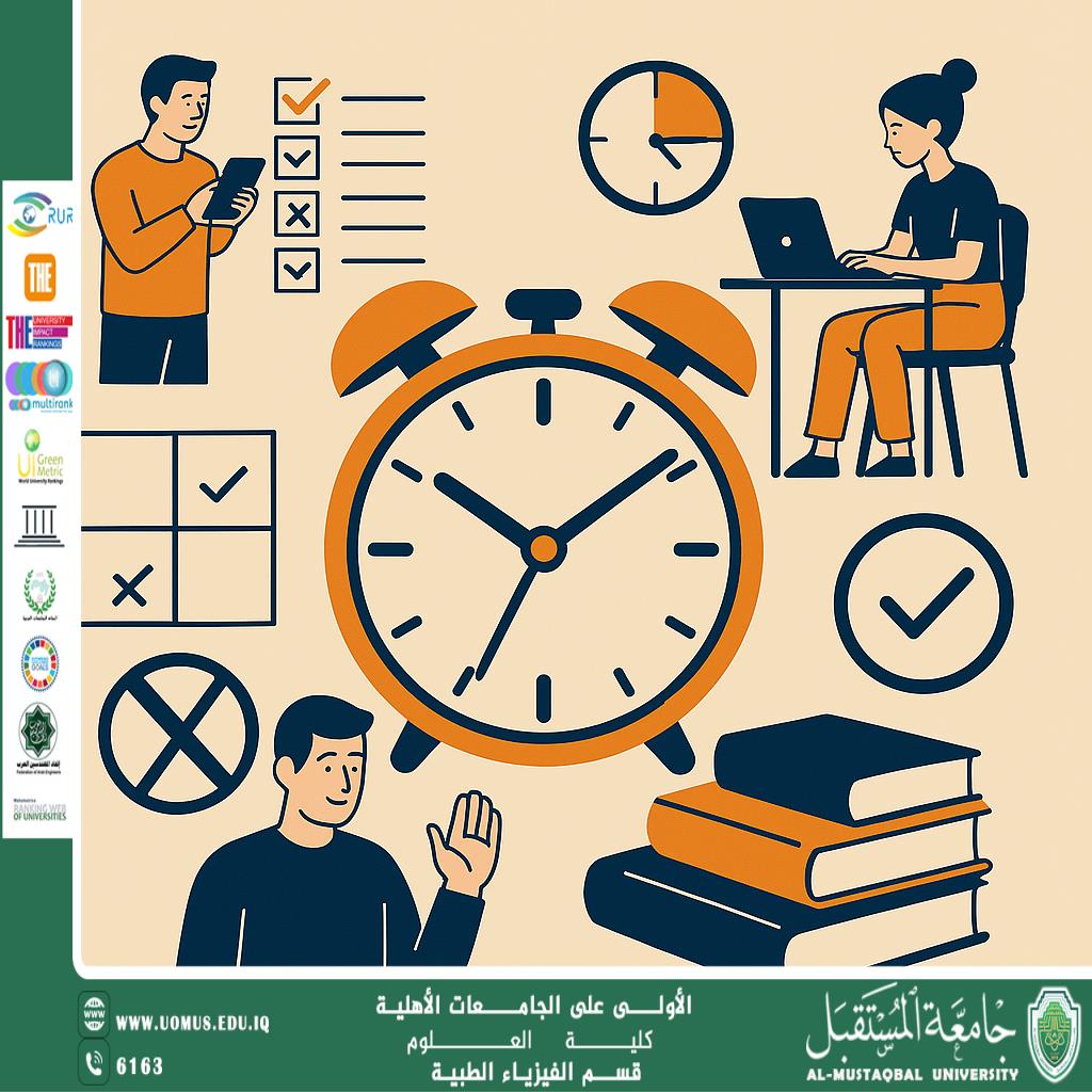 A scientific article by the teaching assistant (Nour Al-Huda Ahmed) entitled “Time management methods to achieve success in personal and professional life.”