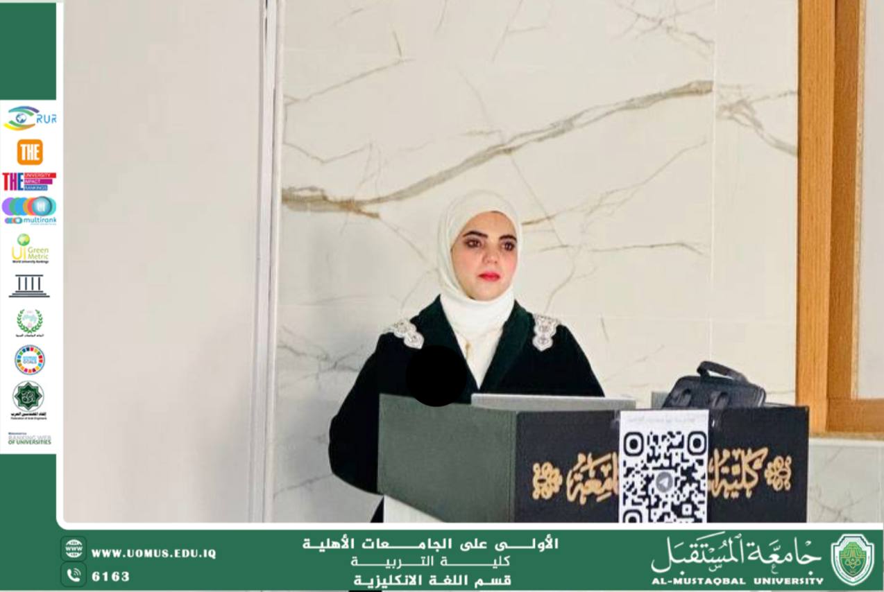 قسم اللغة الإنكليزية في كلية التربية بجامعة المستقبل يقيم ورشة بعنوان "Understanding the Organs of Speech"