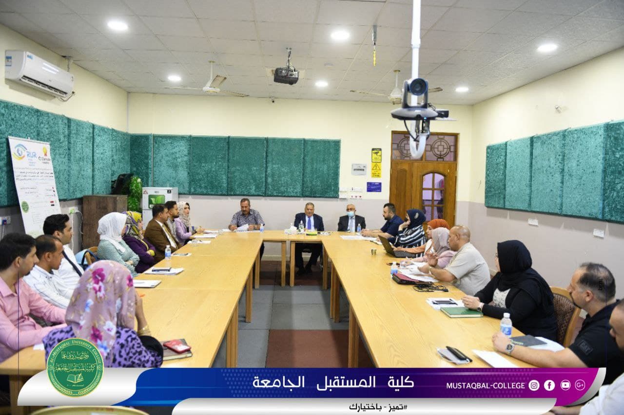 عميد كلية المستقبل الجامعة يترأس اجتماعا مع مقرري الاقسام الطبية 