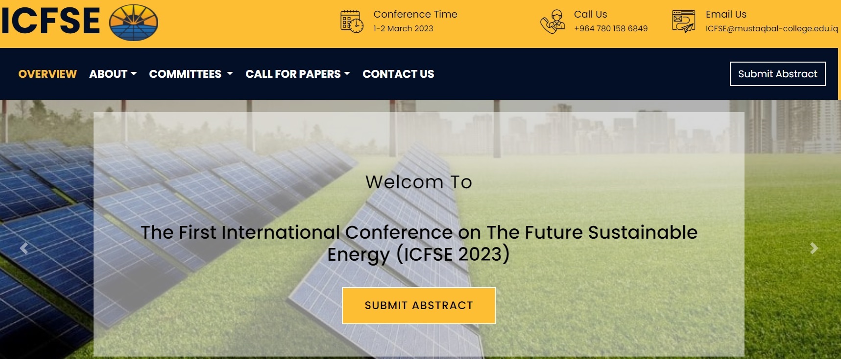 The First International Conference on Future Sustainable Energy