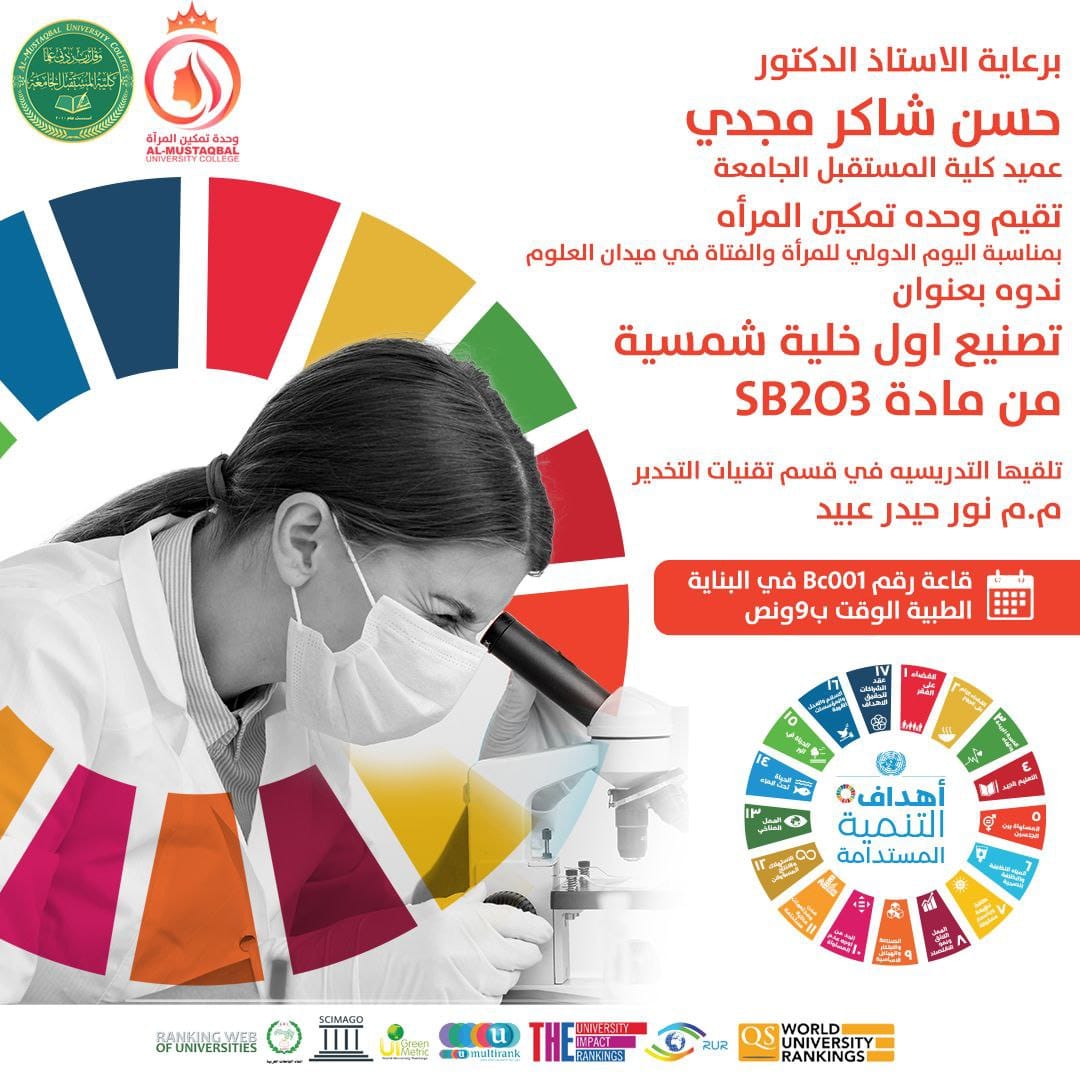 Women Empowerment Unit at MUC organizes a seminar entitled (Manufacturing a solar cell from SB2O3)