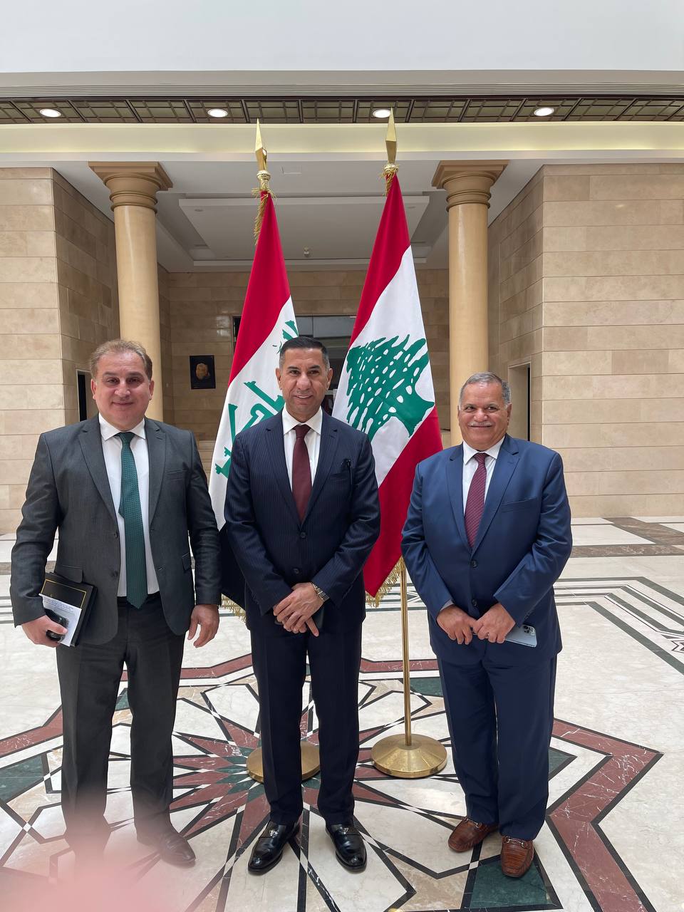 Dean of Al-Mustaqbal University College Visits the Iraqi Embassy in Beirut and the American University for Sciences & Technology (AUST)