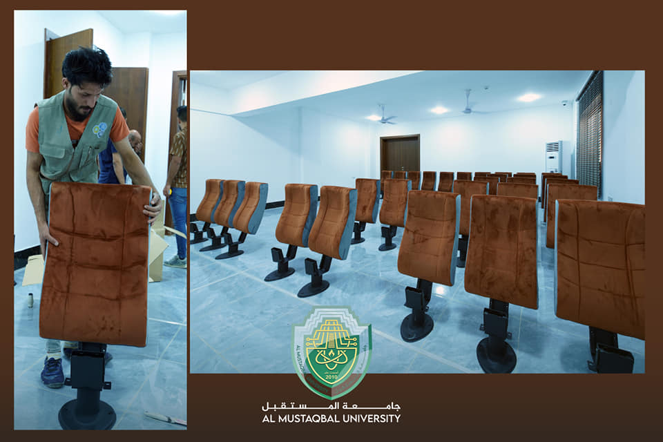 تستمر كوادر الشعبة الهندسية في جامعة المستقبل بعمليات التوسعة للمساحات الخضراء وتأهيل القاعات الدراسية