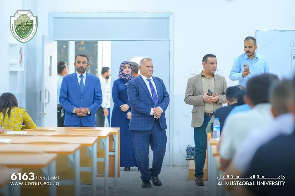  Al-Mustaqbal University President Visits College of Law & Conducts a Tour to follow up Progress of Experimental Evaluation Exams